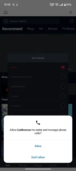 Screenshot of Cat Browser Ad Blocker